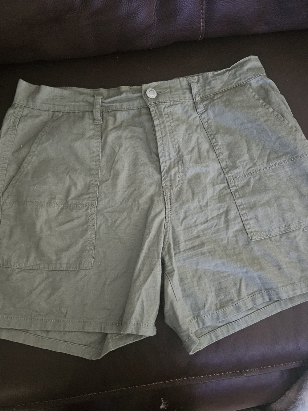 Kensie Olive Green Casual Olive Khaki Shorts